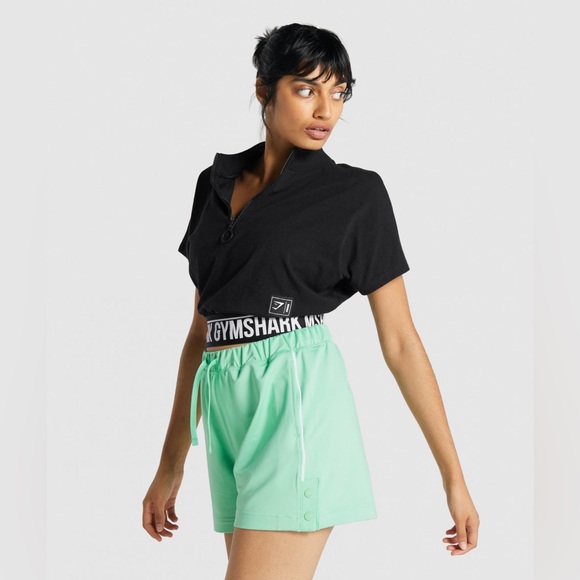 GYMSHARK Recess Crop 1/2 Zip Top Black Size S - Picture 3 of 12